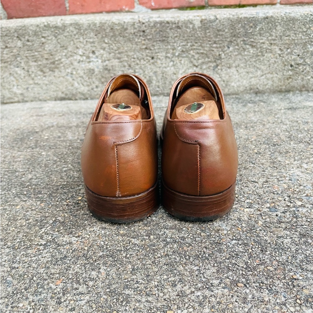 Like New Paul Stuart Brown Oxford Shoes Made By Edward Green - Picture 7 of 10